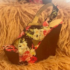 Cute floral wedges